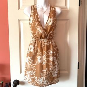 Forever 21 Floral Plunge Neckline Dress